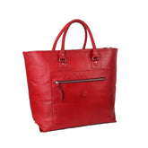 Fifth Avenue Leather Tote Bag Red